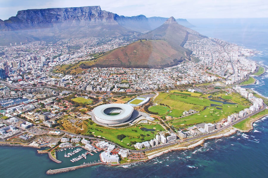 Aerial View of Cape Town