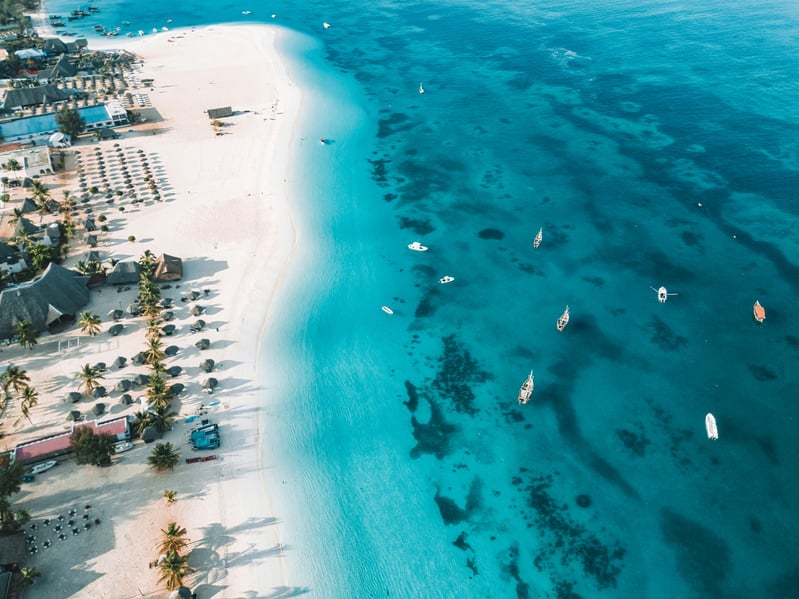 tropic beach of zanzibar